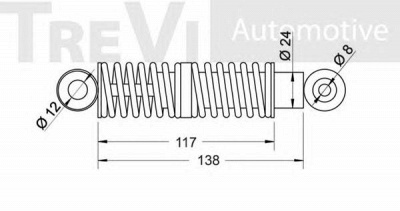 TREVI AUTOMOTIVE ta1554 -  Амортизатор, поликлиновой ремень